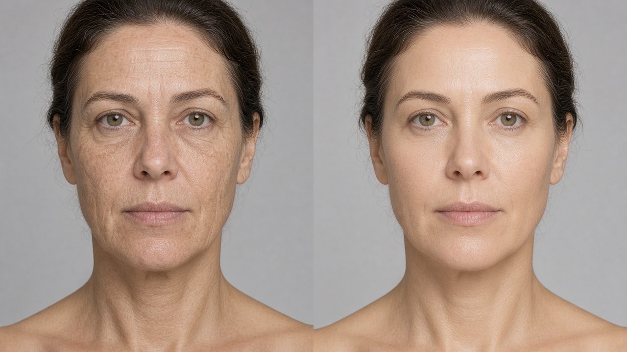 Before and after copper peptide