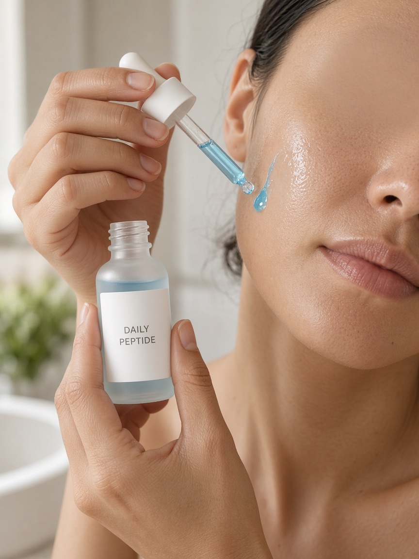 Applying Daily Peptide copper serum